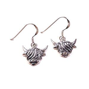 New Higland Cow Sterling Silver Earrings (Scotland)